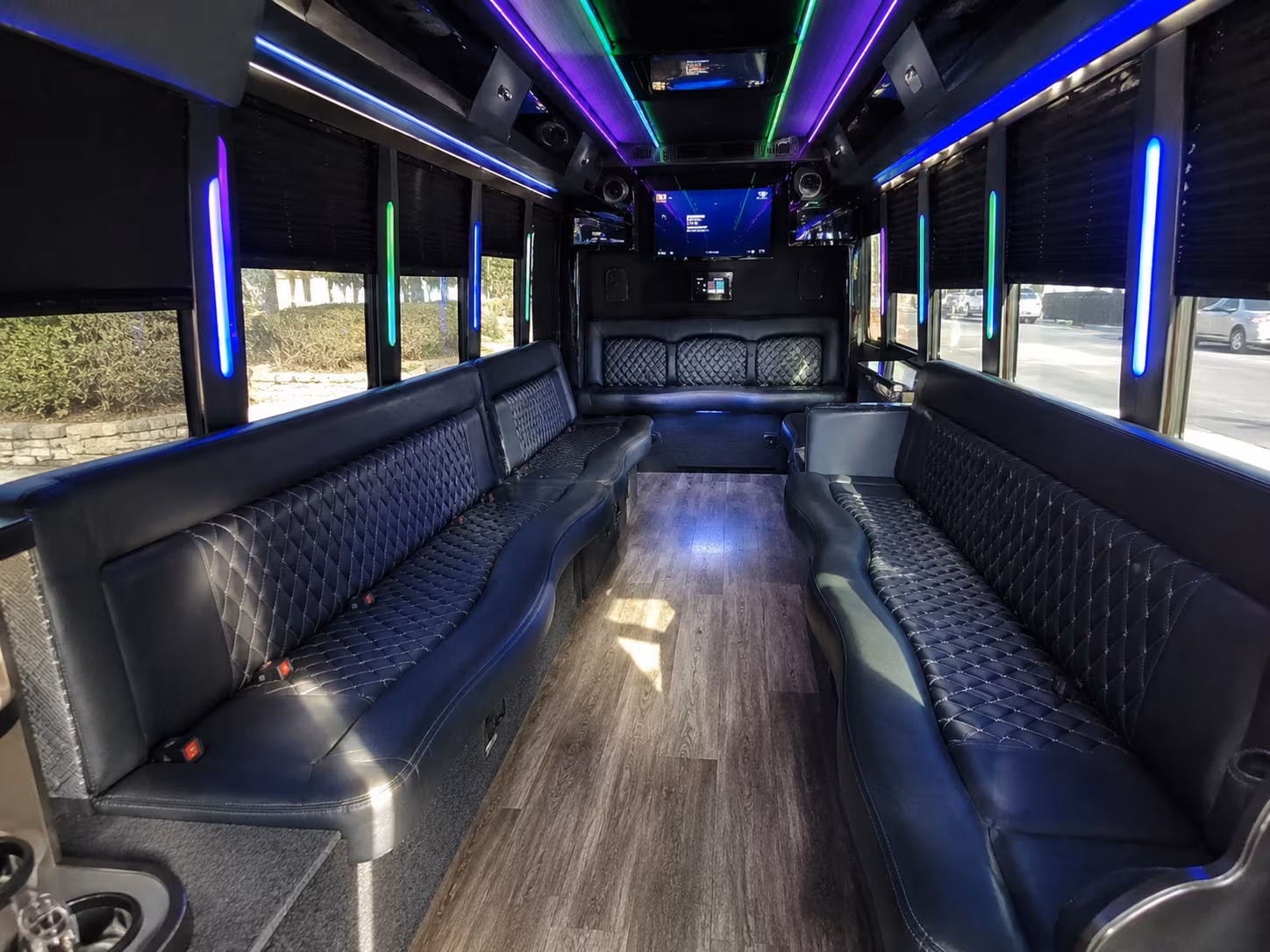 rio rancho 15 passenger party bus interior