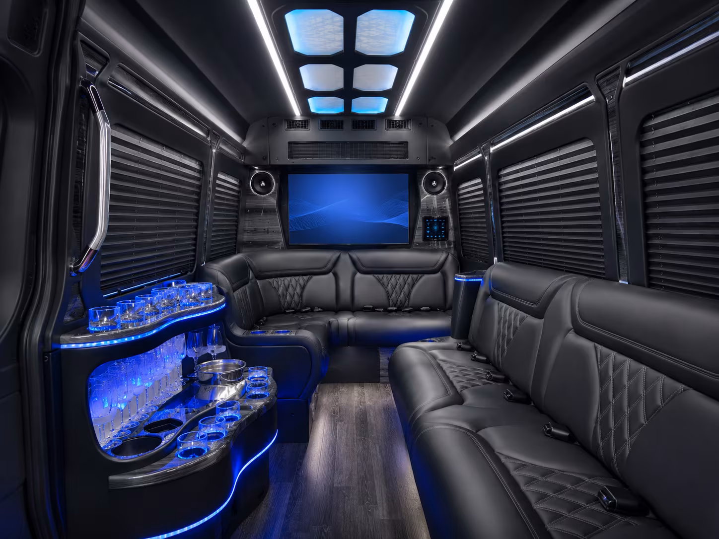rio rancho 30 passenger party bus interior